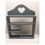 Country blue wooden wall-hanging wood shelf
