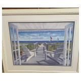 'Dun Deck' Coastal Art Print by Carol Saxe