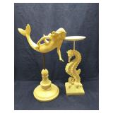 Mermaid and seahorse decorations
