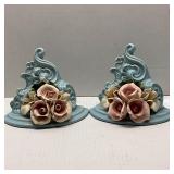 2- Glazed Ceramic Pottery - Merrill Studio 1940's