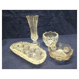 Group of crystal items