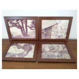 Lot of 4 vtg framed photographs