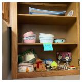 Contents of Cabinet - Cat Bowls & Cat Toys