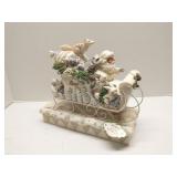 Jim Shore White Woodland Santa in Sleigh