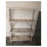 Metal shelf unit, some surface rust