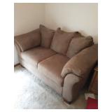 Ashley Darcy Loveseat, mocha colored fabric