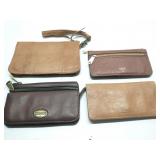 Group of women's wallets, 3 are Fossil