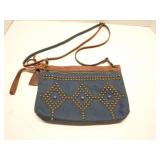 Lucky Brand Canvas & Brown Leather Studded
