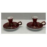 Pair of Vintage Fendi Porcelain Chamberstick
