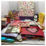 Large Lot of Gift Bags & Gift Boxes