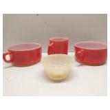 Group of vintage Fire King dishes