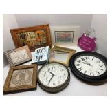 Large Lot of Decorative Art, Clocks, Mirrors, etc.