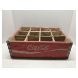 Vintage red wood Coca-Cola bottle crate