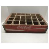 Vintage red wood Coca-Cola bottle crate