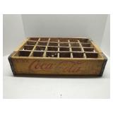 Vintage yellow wood Coca-Cola bottle crate