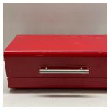 Red Metal Bread Box