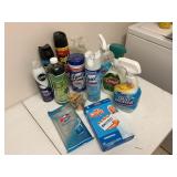 Group of Open Containers of Cleaning Products
