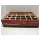 Vintage red wood Coca-Cola bottle crate