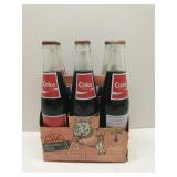 Lot of 6 vintage full Coca-Cola bottles