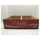 Vintage red wood Coca-Cola bottle crate