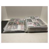 Binder filled with sports cards