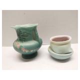Lot of 2 pottery vases