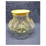 Clear Glass Pumpkin Shape Apothecary Jar