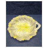 Indiana Glass frosted glass divided relish dish