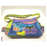 Laurel Burch cotton canvas crossbody bag