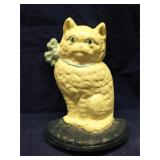 Cast iron cat door stop