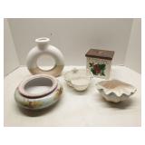 Mixed group of ceramic decor items