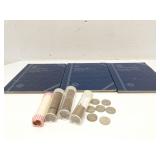 Group of vintage nickels & pennies