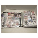 Binder filled with sports cards