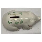 VTG Belleek Porcelain Piggy Bank