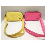 Lot of 2 Lug Coupe XL purses - Pink & Yellow