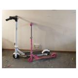 Lot of 2 kick scooters, one is electric
