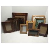 Group of wood picture frames