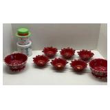 Lot of 9 Christmas Bowls & Decor
