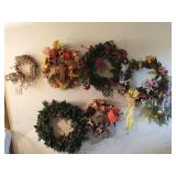Group of decorative wreaths