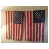 Lot of 2 American flags
