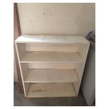 White wood bookshelf