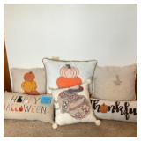 Lot of 6 Fall Themed Pillows