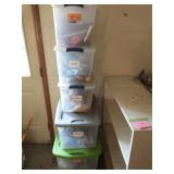 5 Totes of seasonal decorations