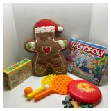 Lot of 6 Toys, Games, & Stuffed Ginger Bread Man