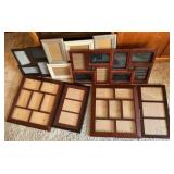 Lot of 7 Wooden Multi-Opening Photo College Frames