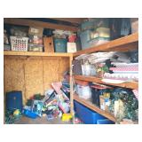 Contents of shed, back wall & right side