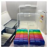 Lot of 5 Storage Boxes With 4X6 Photo Containers