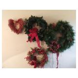 Group of decorative wreaths