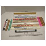 Group of vintage rulers