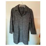 London Fog Wool Blend Herringbone Pea Coat Small